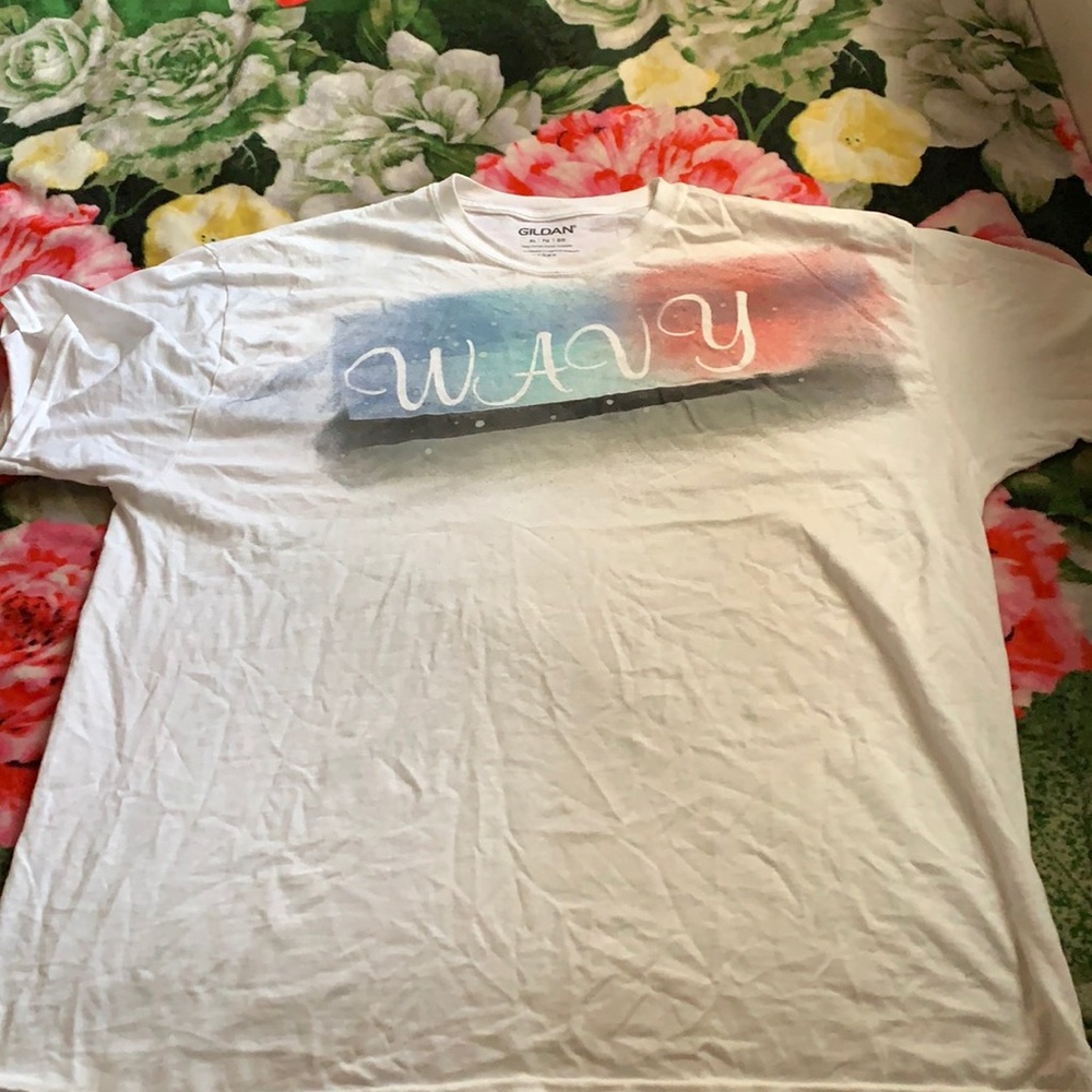 Spray painted t-shirt